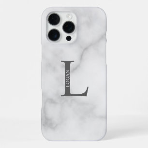 Gepersonaliseerd monogram en naam iPhone 16 pro max hoesje