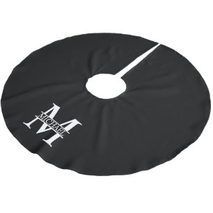 Gepersonaliseerd monogram en naam kerstboom rok