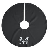 Gepersonaliseerd monogram en naam kerstboom rok (Voorkant)