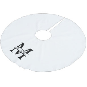 Gepersonaliseerd monogram en naam kerstboom rok