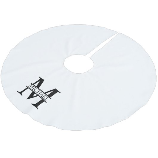Gepersonaliseerd monogram en naam kerstboom rok (Gekanteld)