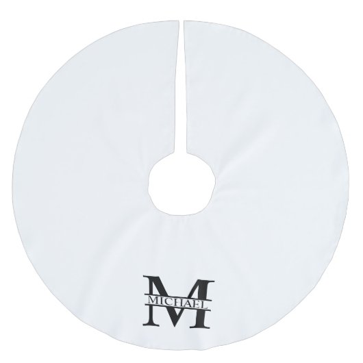 Gepersonaliseerd monogram en naam kerstboom rok (Voorkant)