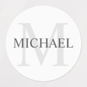 Gepersonaliseerd monogram en naam labels (Design 2)