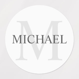 Gepersonaliseerd monogram en naam labels