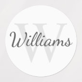 Gepersonaliseerd monogram en naam labels (Design 2)