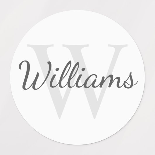 Gepersonaliseerd monogram en naam labels (Design 1)