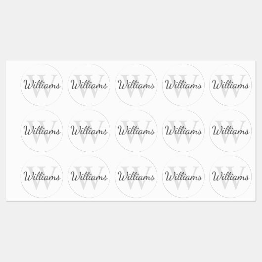 Gepersonaliseerd monogram en naam labels (Vel)