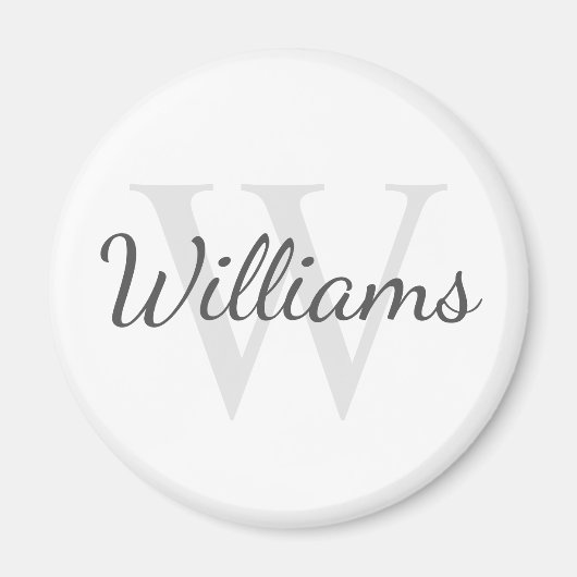 Gepersonaliseerd monogram en naam magneet (Voorkant)