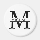 Gepersonaliseerd monogram en naam magneet (Voorkant)