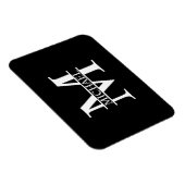 Gepersonaliseerd monogram en naam magneet (Rechterzijde)