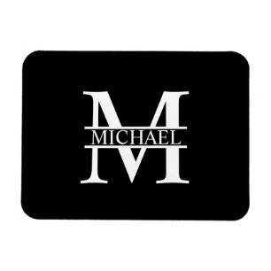 Gepersonaliseerd monogram en naam magneet