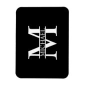 Gepersonaliseerd monogram en naam magneet (Verticaal)