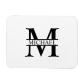 Gepersonaliseerd monogram en naam magneet (Horizontaal)