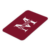Gepersonaliseerd monogram en naam magneet (Linkerzijde)
