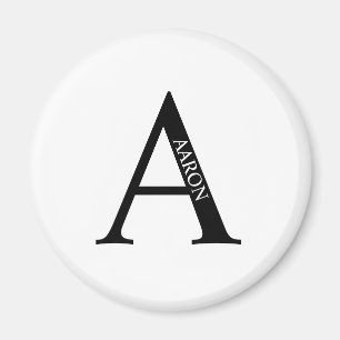Gepersonaliseerd Monogram en Naam Magnet