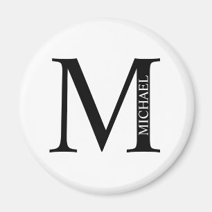 Gepersonaliseerd Monogram en Naam Magnet