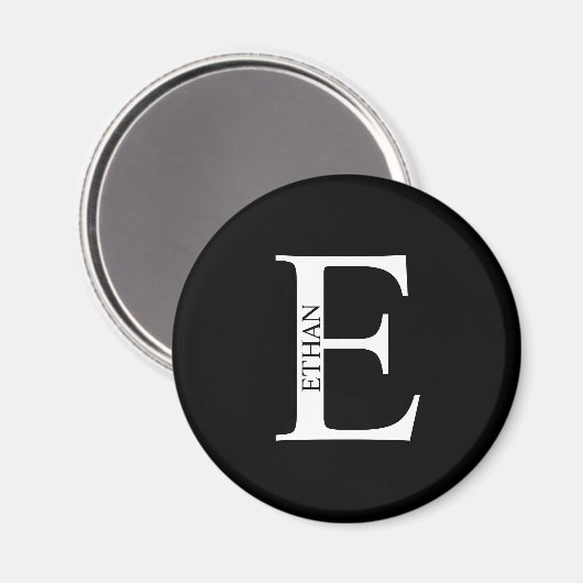 Gepersonaliseerd Monogram en Naam Magnet (Voorkant / Achterkant)