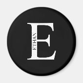 Gepersonaliseerd Monogram en Naam Magnet (Voorkant)