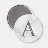 Gepersonaliseerd Monogram en Naam Magnet (Voorkant / Achterkant)