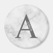 Gepersonaliseerd Monogram en Naam Magnet (Voorkant)