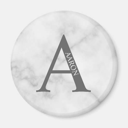 Gepersonaliseerd Monogram en Naam Magnet (Voorkant)