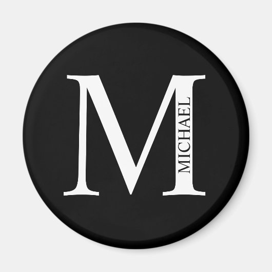 Gepersonaliseerd Monogram en Naam Magnet (Voorkant)