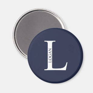 Gepersonaliseerd Monogram en Naam Magnet