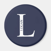 Gepersonaliseerd Monogram en Naam Magnet (Voorkant)