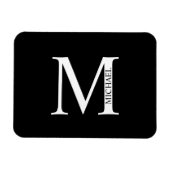 Gepersonaliseerd Monogram en Naam Magnet Magneet (Horizontaal)