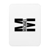 Gepersonaliseerd Monogram en Naam Magnet Magneet (Verticaal)