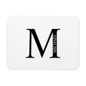 Gepersonaliseerd Monogram en Naam Magnet Magneet (Horizontaal)