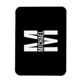 Gepersonaliseerd Monogram en Naam Magnet Magneet (Verticaal)
