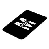 Gepersonaliseerd Monogram en Naam Magnet Magneet (Linkerzijde)