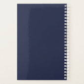 Gepersonaliseerd monogram en naam marineblauw planner (Achterkant)