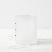 Gepersonaliseerd monogram en naam matglas koffiemok (Center)