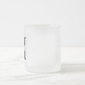 Gepersonaliseerd monogram en naam matglas koffiemok (Center)