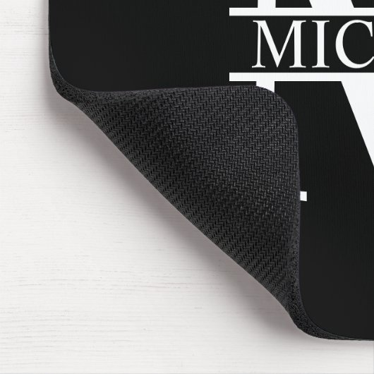 Gepersonaliseerd monogram en naam muismat (Hoek)
