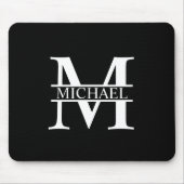 Gepersonaliseerd monogram en naam muismat (Voorkant)