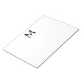 Gepersonaliseerd monogram en naam notitieblok (Schuin)