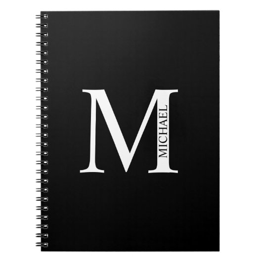 Gepersonaliseerd monogram en naam Notitieboek (Voorkant)