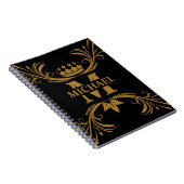  gepersonaliseerd monogram en naam notitieboek (Rechterzijde)