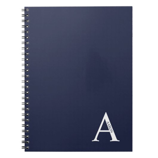 Gepersonaliseerd monogram en naam Notitieboek (Voorkant)