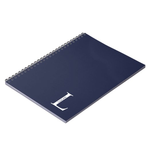 Gepersonaliseerd monogram en naam Notitieboek (Linkerzijde)