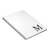 Gepersonaliseerd monogram en naam Notitieboek (Rechterzijde)