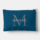 Gepersonaliseerd Monogram en Naam Ocean Blue Etui (Achterkant)