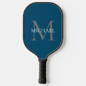 Gepersonaliseerd Monogram en Naam Ocean Blue Pickleball Paddle (Achterkant)