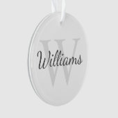 Gepersonaliseerd monogram en naam ornament (voorkant)