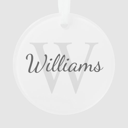 Gepersonaliseerd monogram en naam ornament (achterkant)