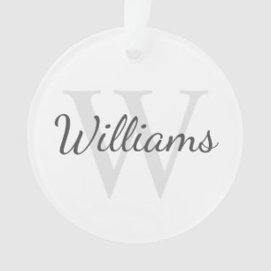 Gepersonaliseerd monogram en naam ornament