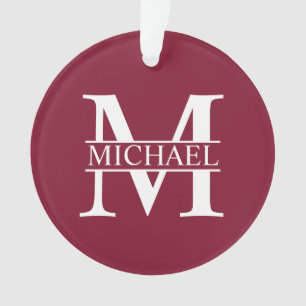 Gepersonaliseerd monogram en naam ornament